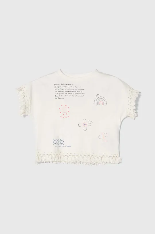 λευκό Παιδικό βαμβακερό μπλουζάκι zippy Παιδικά