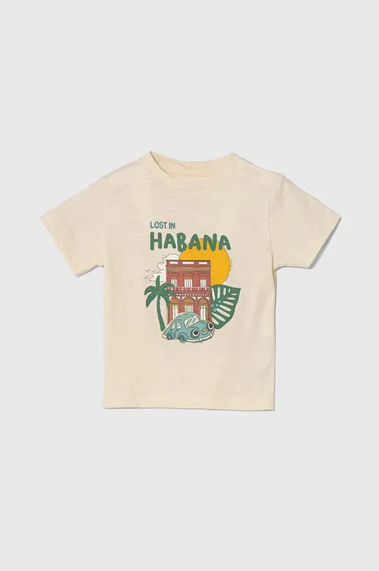 beżowy zippy t-shirt bawełniany niemowlęcy Dziecięcy