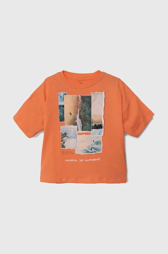 pomarańczowy zippy t-shirt bawełniany dziecięcy Dziecięcy