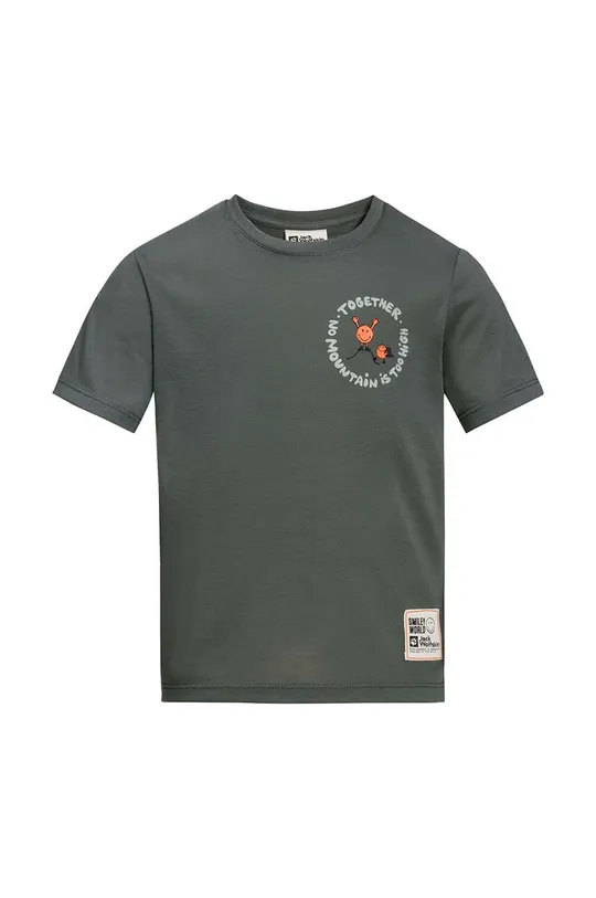 Jack Wolfskin t-shirt dziecięcy SMILEYWORLDOGETHER zielony