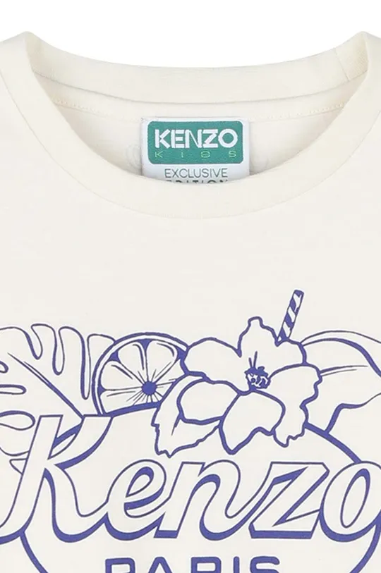 beżowy Kenzo Kids t-shirt bawełniany dziecięcy