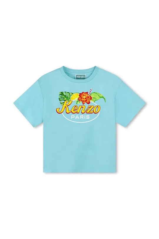 μπλε Παιδικό βαμβακερό μπλουζάκι Kenzo Kids Παιδικά