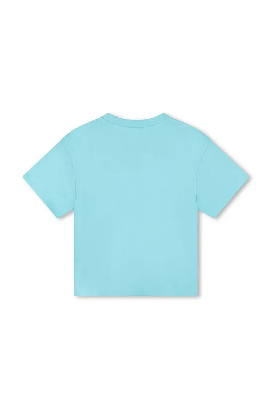 Otroška bombažna kratka majica Kenzo Kids modra