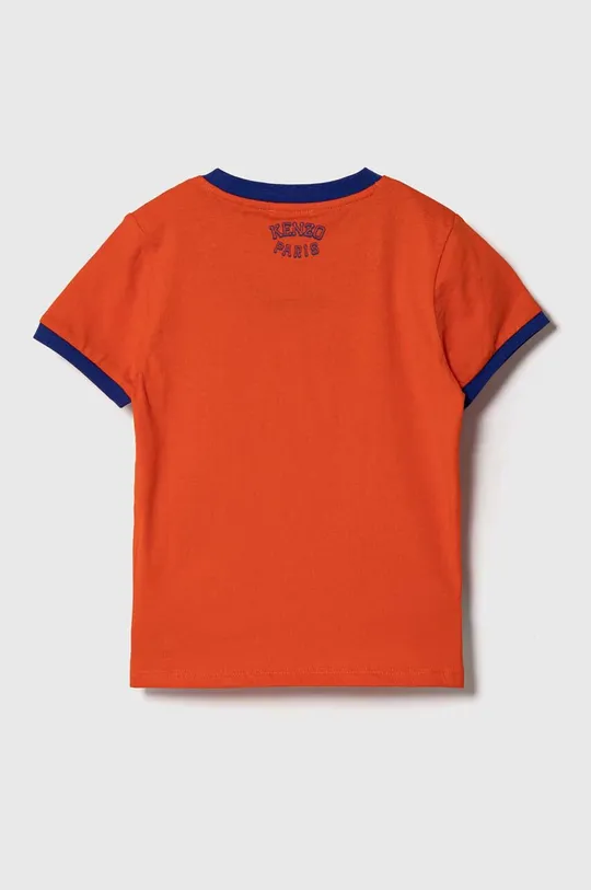 oranžna Otroška bombažna kratka majica Kenzo Kids