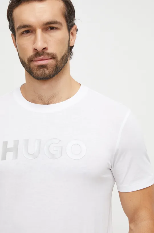 Bavlnené tričko HUGO Základná látka: 100 % Bavlna Elastická manžeta: 98 % Bavlna, 2 % Elastan