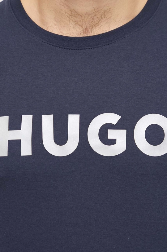 σκούρο μπλε Βαμβακερό μπλουζάκι HUGO