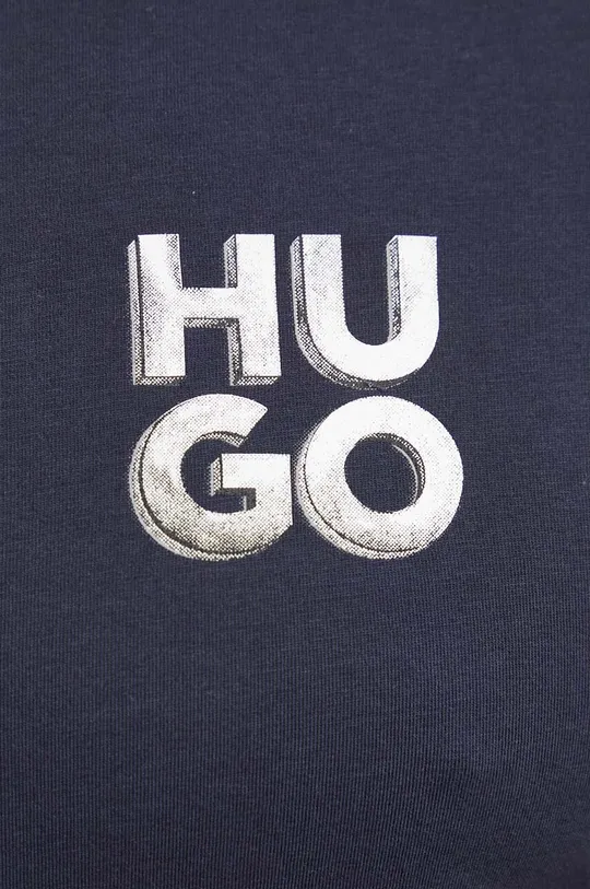 mornarsko modra Bombažna kratka majica HUGO