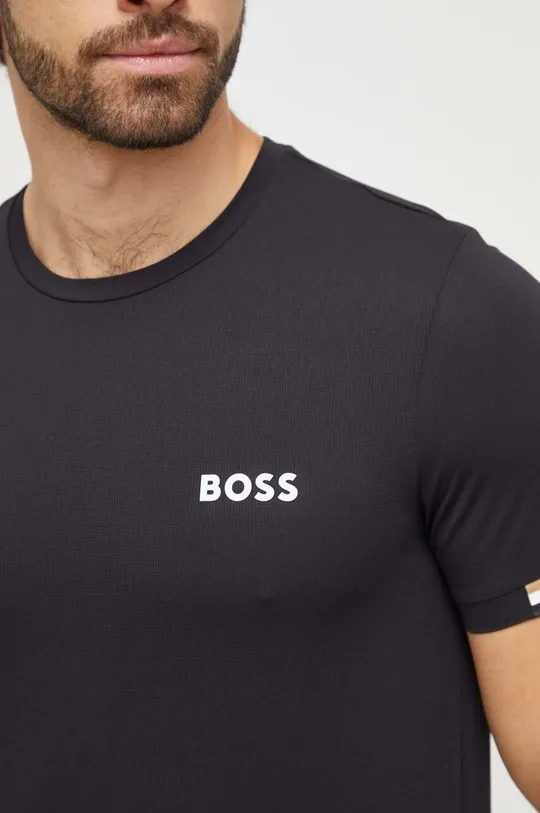 fekete Boss Green t-shirt x Matteo Berrettini