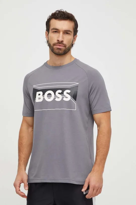 Boss Green t-shirt bawełniany szary 50514527