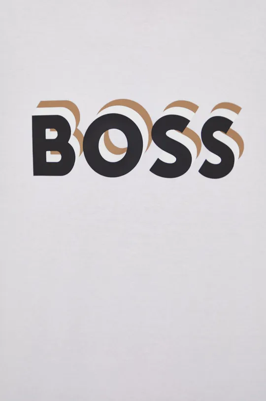 bela Bombažna kratka majica BOSS