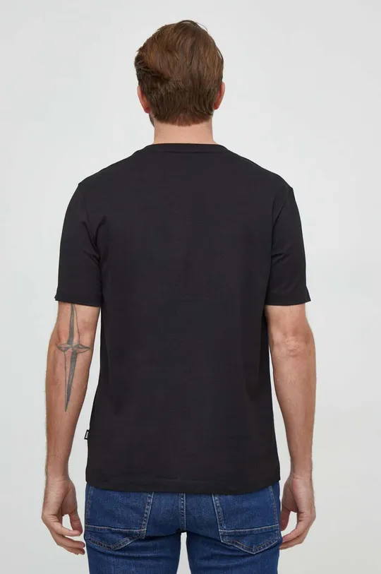BOSS t-shirt bawełniany czarny
