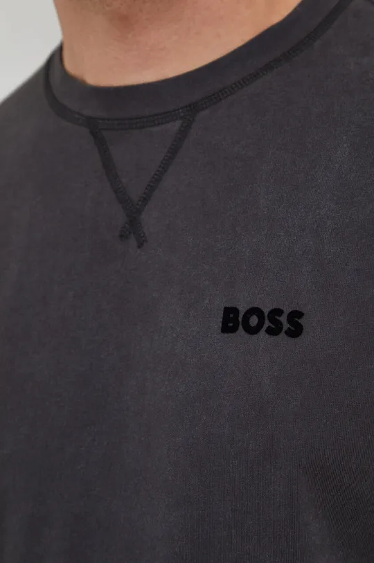 чёрный Хлопковая футболка Boss Orange