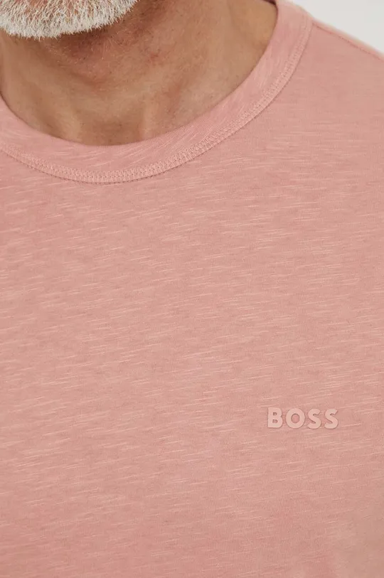 ροζ Βαμβακερό μπλουζάκι Boss Orange