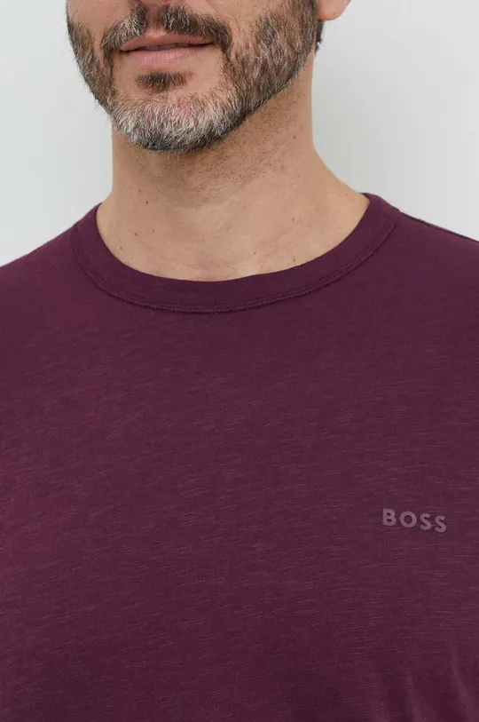vijolična Bombažna kratka majica Boss Orange