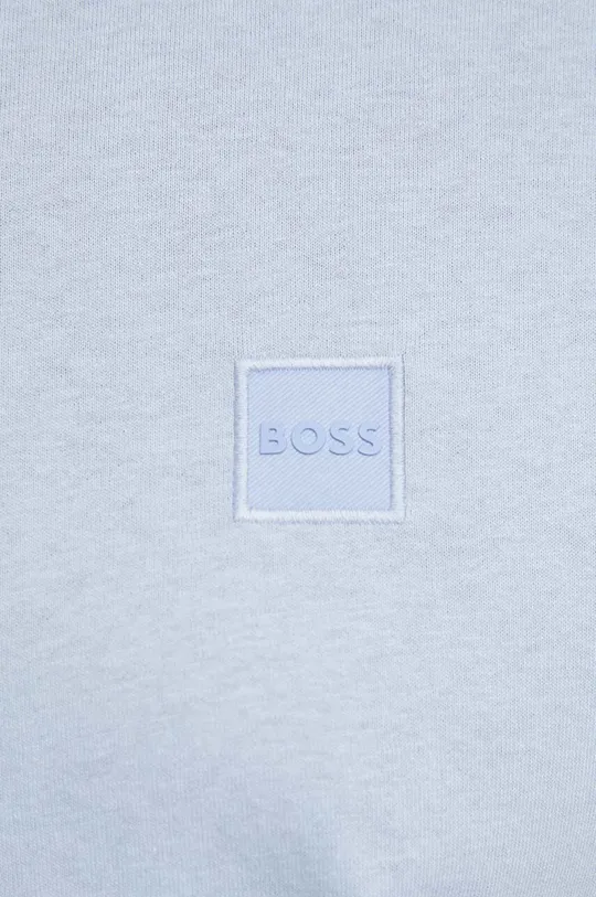 modra Bombažna kratka majica Boss Orange