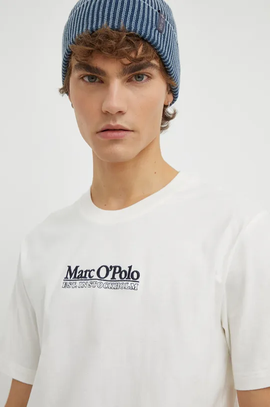 μπεζ Βαμβακερό μπλουζάκι Marc O'Polo