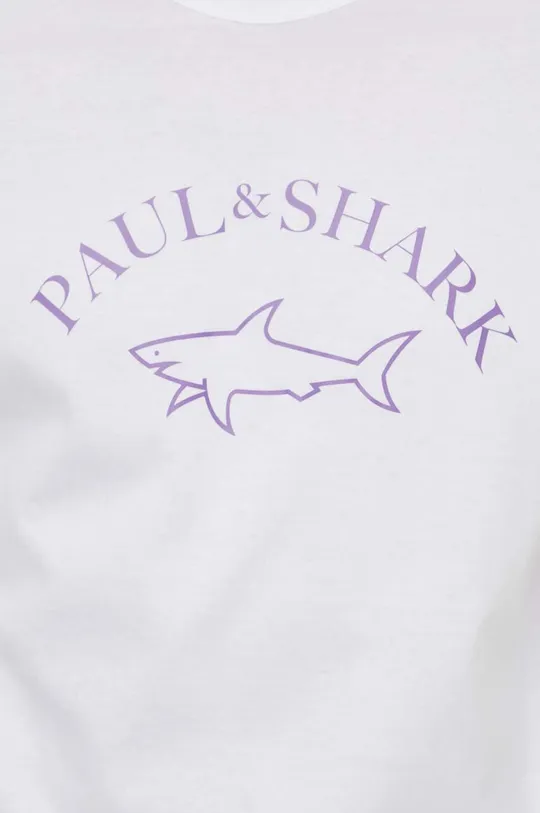 λευκό Βαμβακερό μπλουζάκι Paul&Shark