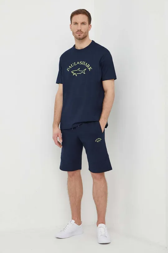 Paul&Shark t-shirt in cotone blu navy