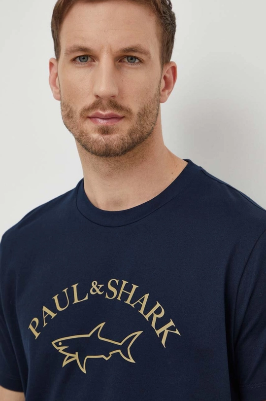 blu navy Paul&Shark t-shirt in cotone