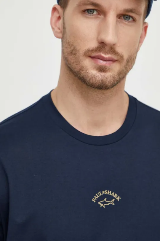 blu navy Paul&Shark t-shirt in cotone