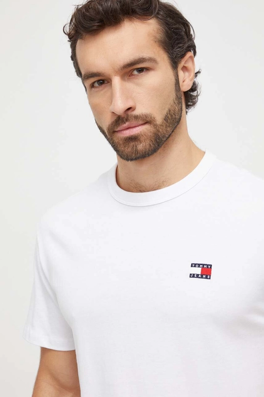 Βαμβακερό μπλουζάκι Tommy Jeans 100% Βαμβάκι