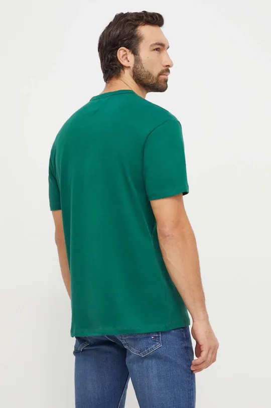 Хлопковая футболка Tommy Jeans зелёный