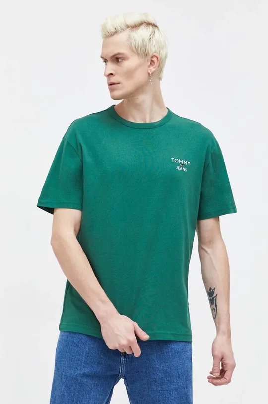 zöld Tommy Jeans pamut póló Férfi