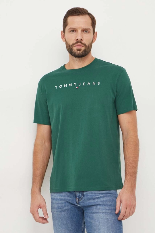 Tommy Jeans t-shirt bawełniany zielony