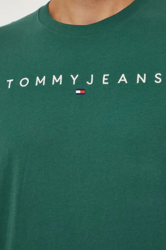 zelena Bombažna kratka majica Tommy Jeans