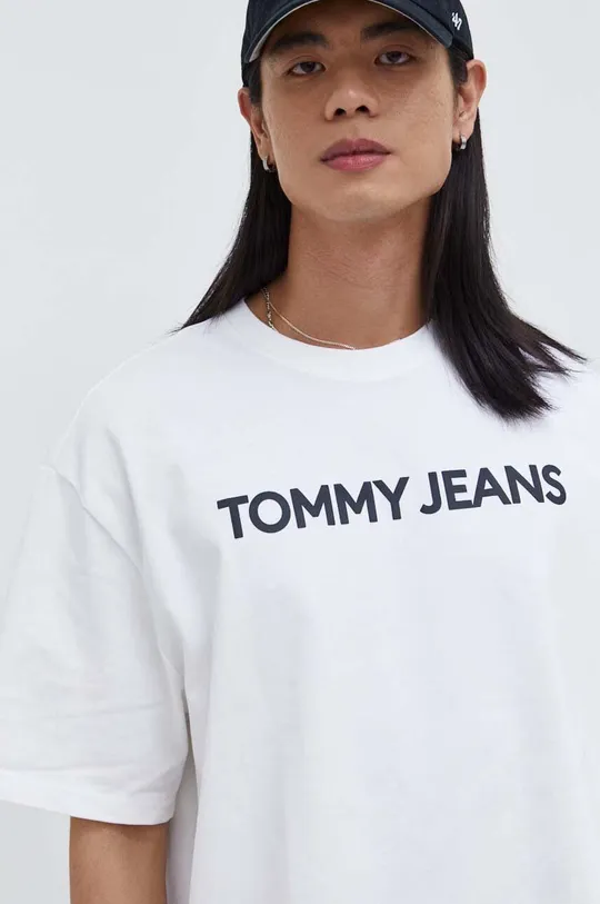 белый Хлопковая футболка Tommy Jeans