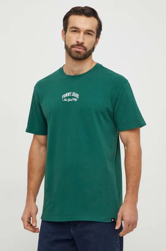 zelena Pamučna majica Tommy Jeans Muški