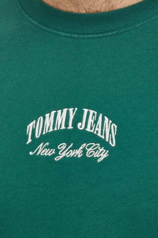 πράσινο Βαμβακερό μπλουζάκι Tommy Jeans