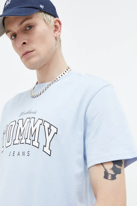 Tommy Jeans t-shirt in cotone blu