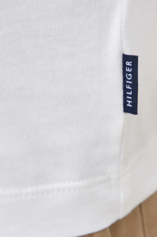 biela Bavlnené tričko Tommy Hilfiger