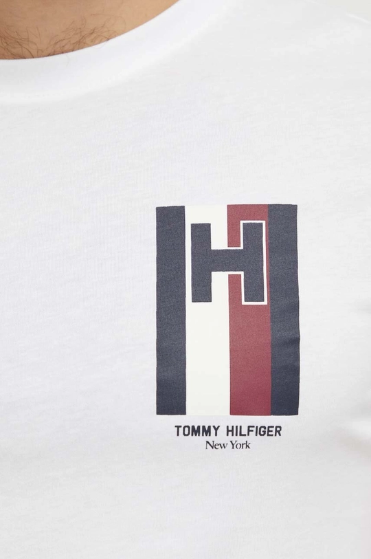 λευκό Βαμβακερό μπλουζάκι Tommy Hilfiger