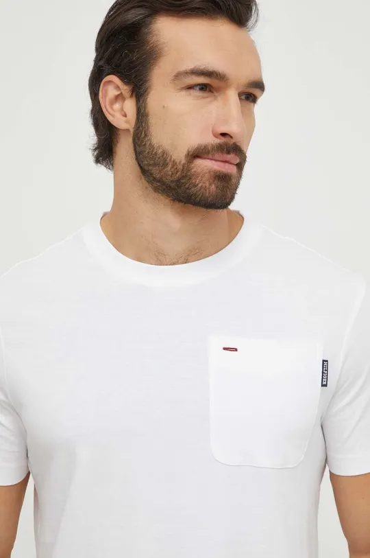 Βαμβακερό μπλουζάκι Tommy Hilfiger λευκό