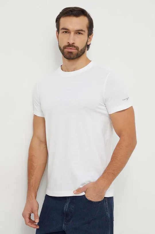 λευκό Βαμβακερό μπλουζάκι Tommy Hilfiger Ανδρικά