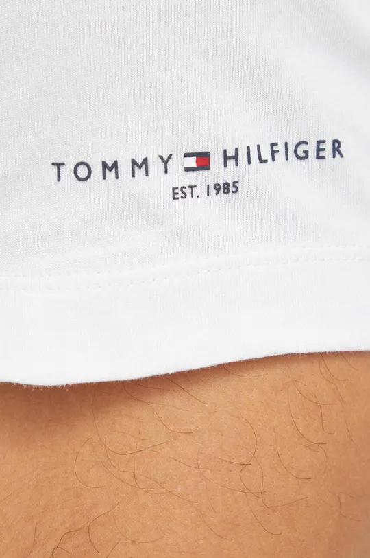biela Bavlnené tričko Tommy Hilfiger