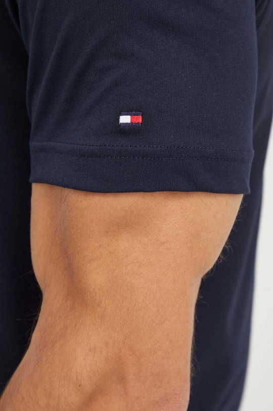 tmavomodrá Bavlnené tričko Tommy Hilfiger