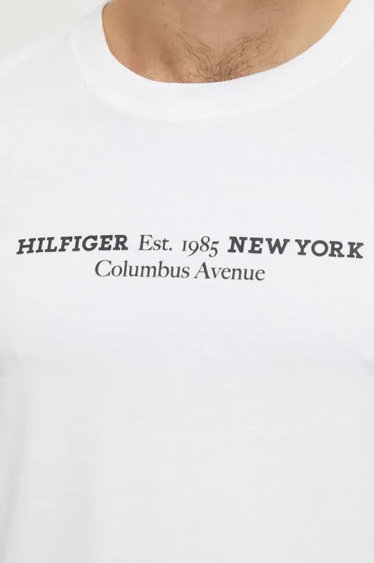 fehér Tommy Hilfiger pamut póló