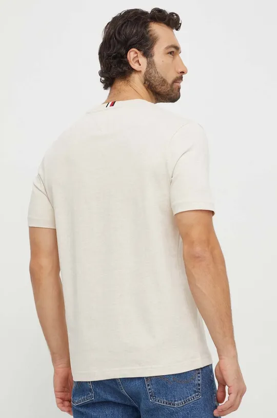 Bavlnené tričko Tommy Hilfiger béžová