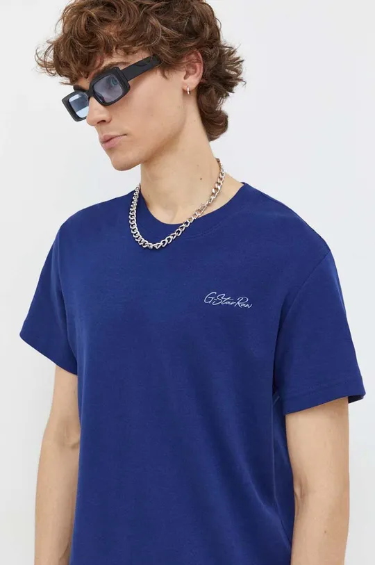 blu G-Star Raw t-shirt in cotone Uomo