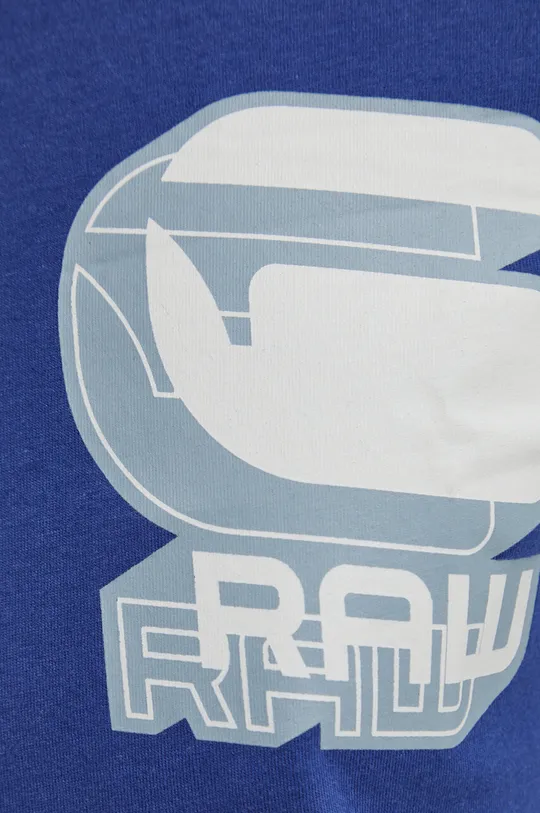 modra Bombažna kratka majica G-Star Raw