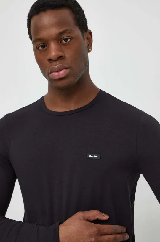 čierna Tričko s dlhým rukávom Calvin Klein