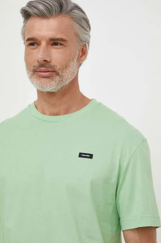 Хлопковая футболка Calvin Klein зелёный