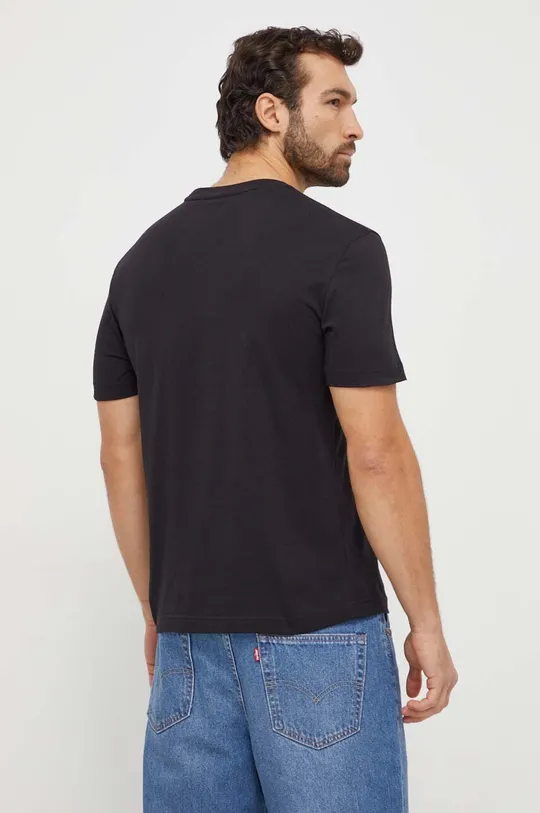 Βαμβακερό μπλουζάκι Calvin Klein μαύρο