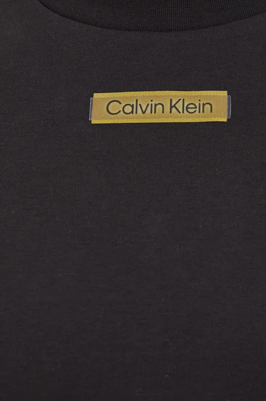 μαύρο Βαμβακερό μπλουζάκι Calvin Klein