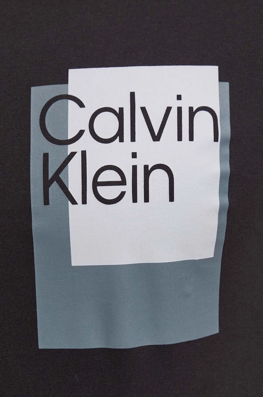 μαύρο Βαμβακερό μπλουζάκι Calvin Klein