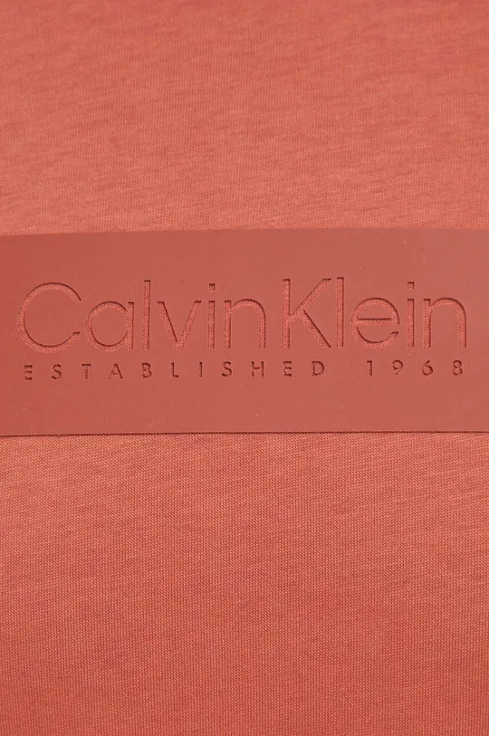 oranžová Bavlnené tričko Calvin Klein
