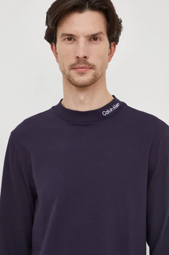mornarsko modra Majica z dolgimi rokavi Calvin Klein